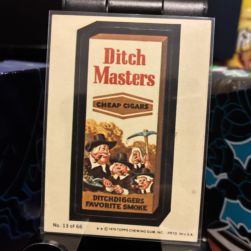 1979 Topps Wacky Packages 1st Series Singles & Wrappers Ditch Masters Sticker 98